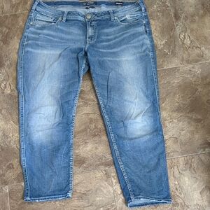 Silver Denim Jeans 16 Womens